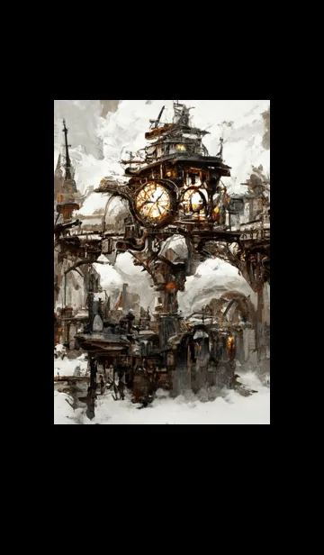 [LINE着せ替え] 蒸気機関の街の画像1