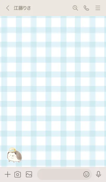 [LINE着せ替え] ハリネズミと麦わら帽子 3 -ブルー-の画像3