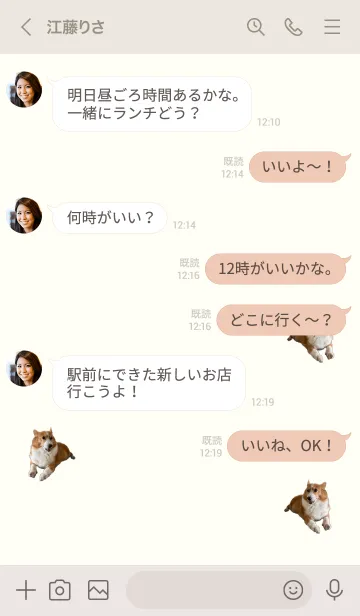 [LINE着せ替え] コーギー犬♡てるくんの画像4