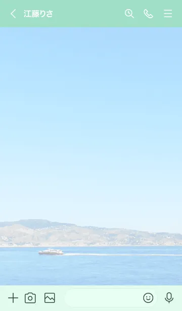 [LINE着せ替え] 青い海と空と船21の画像3