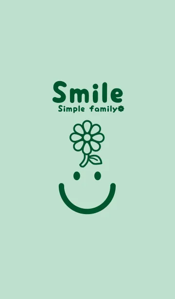 [LINE着せ替え] スマイル＆flower オパールグリーンの画像1