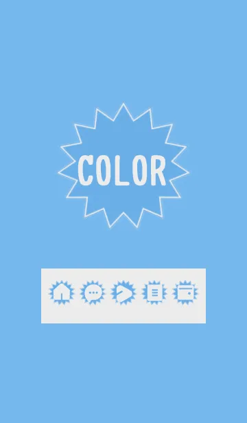 [LINE着せ替え] blue color H06の画像1
