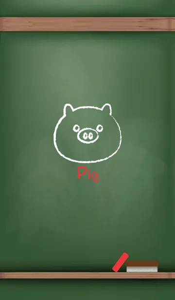 [LINE着せ替え] blackboard Pig 62の画像1