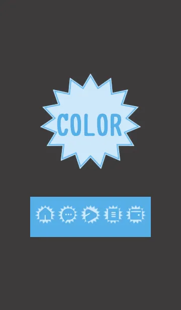 [LINE着せ替え] blue color H10の画像1