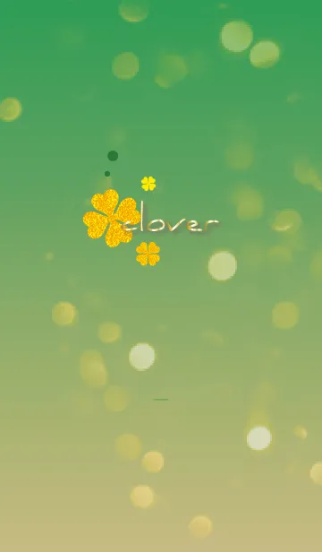 [LINE着せ替え] 緑 : 光と幸運ゴールドクローバーの画像1