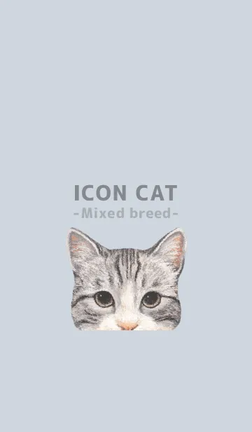 [LINE着せ替え] ICON CAT - ミックス - PASTEL BL/05の画像1