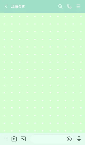 [LINE着せ替え] 水玉カラーノート/ライトグリーンの画像3