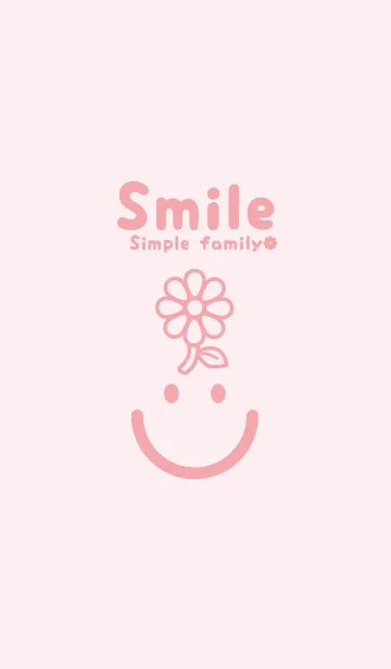 [LINE着せ替え] スマイル＆flower 薄桜の画像1