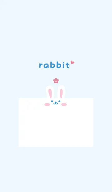 [LINE着せ替え] うさぎ.さくら[ブルー]の画像1