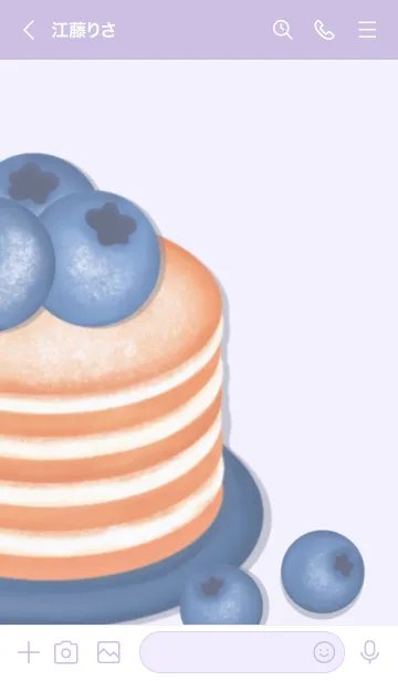 [LINE着せ替え] Sweet blueberry pancake 5の画像3