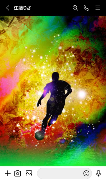 [LINE着せ替え] サッカー Football Rainbowの画像3