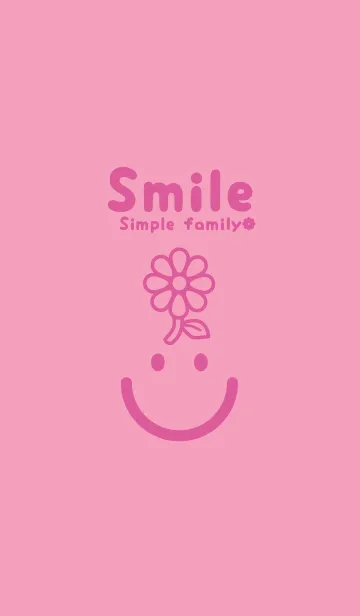 [LINE着せ替え] スマイル＆flower フクシャピンクの画像1