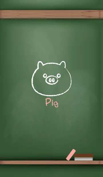 [LINE着せ替え] blackboard Pig 63の画像1