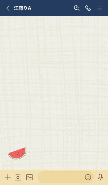 [LINE着せ替え] スイカ チェック柄20の画像3