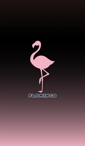 [LINE着せ替え] Flamingo Black & Pink 9の画像1