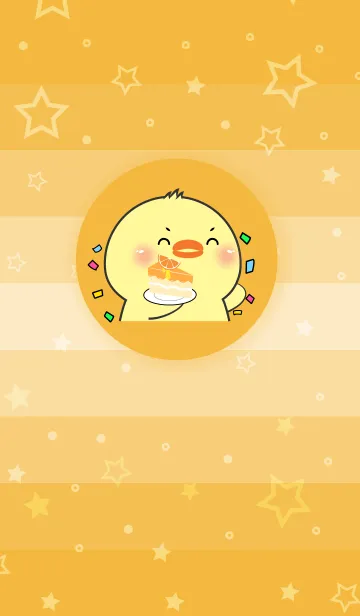 [LINE着せ替え] Simple Chick Love Orange Theme (JP)の画像1