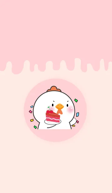 Simple White Chicken Love Sweet (JP)の着せ替えメイン画像