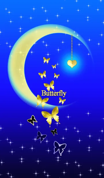 [LINE着せ替え] 光るチャーム♡幸運を呼び込む八蝶*160の画像1