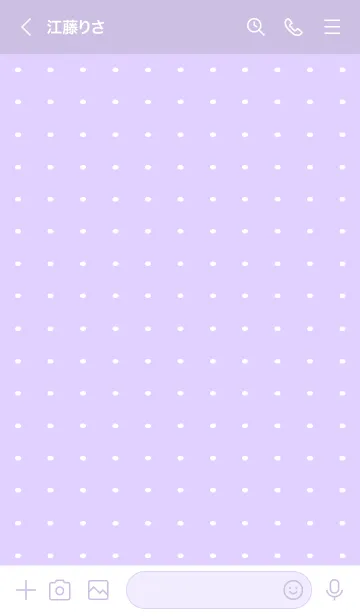 [LINE着せ替え] 水玉カラーノート/ライトパープルの画像3