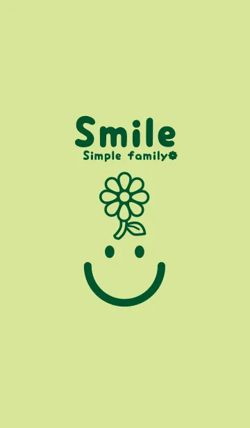 [LINE着せ替え] スマイル＆flower 若菜色の画像1