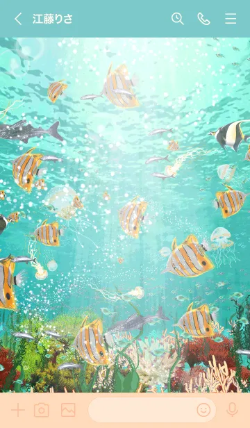 [LINE着せ替え] ちづ用☆珊瑚と熱帯魚の夏の着せかえの画像3