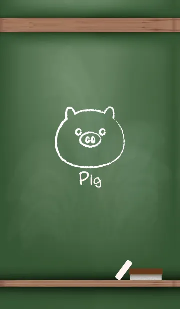 [LINE着せ替え] blackboard Pig 64の画像1