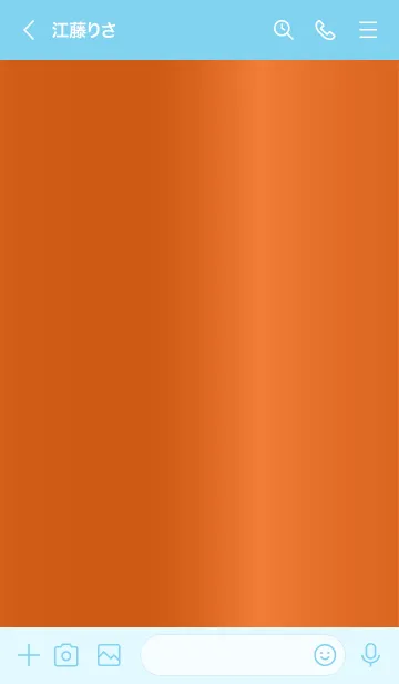 [LINE着せ替え] Simple Gradation -GlossyOrange 8-の画像3