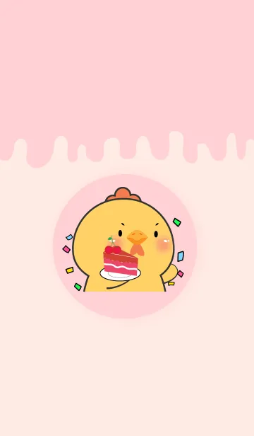 [LINE着せ替え] Simple Chicken Love Sweet Theme (JP)の画像1