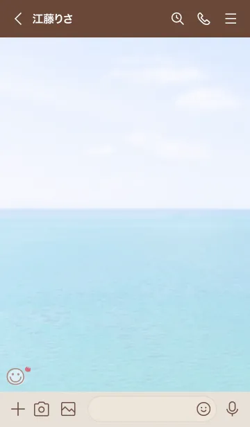 [LINE着せ替え] 海と空 チューリップ'ブラウン'の画像3