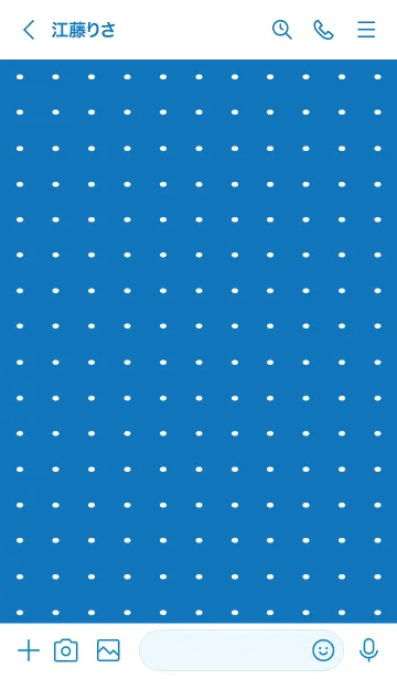 [LINE着せ替え] 水玉カラーノート/ブルー/ホワイトの画像3