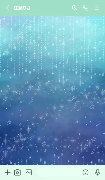 [LINE着せ替え] 星 キラキラ グラデーション60の画像3