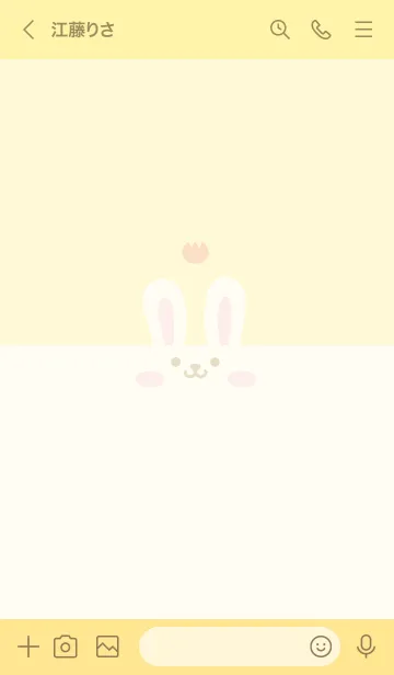 [LINE着せ替え] Rabbits. Tulips / Yellowの画像3