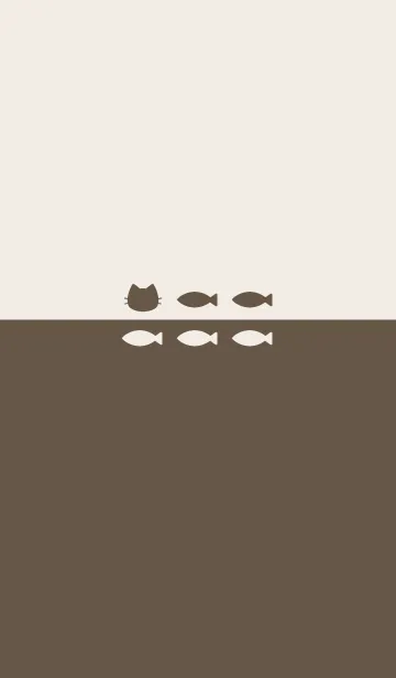 [LINE着せ替え] ねことおさかな(dusty colors:02).の画像1