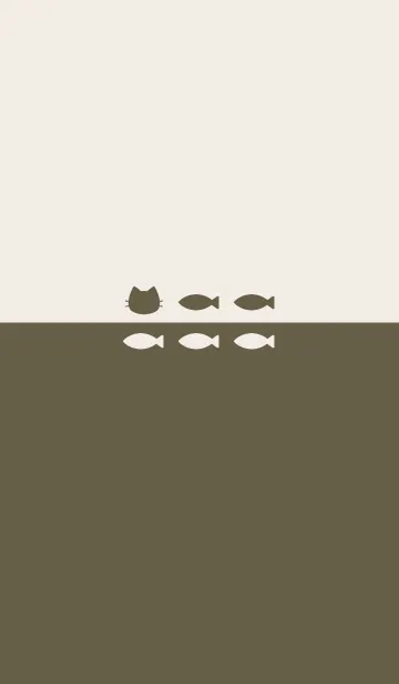 [LINE着せ替え] ねことおさかな(dusty colors:03).の画像1