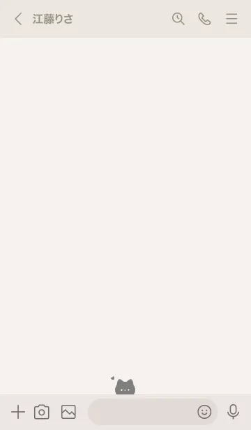 [LINE着せ替え] ひょっこりネコさん。ライトベージュの画像3