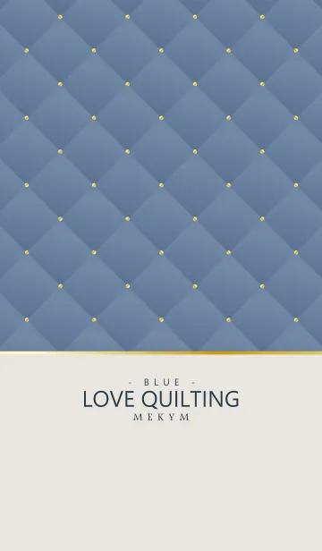 [LINE着せ替え] LOVE QUILTING DUSKY BLUE 12の画像1