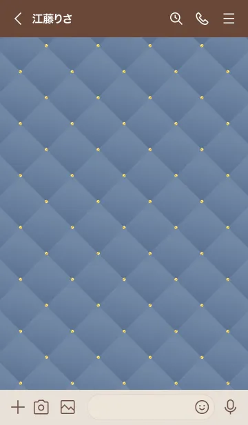 [LINE着せ替え] LOVE QUILTING DUSKY BLUE 12の画像3