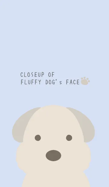 [LINE着せ替え] シンプルなもこもこ犬/ブルーグレイの画像1