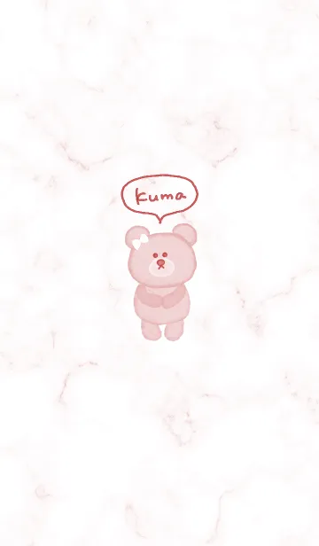 [LINE着せ替え] マーブルとクマ♥ピンク06_1の画像1