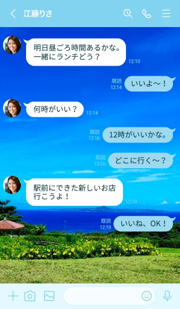 [LINE着せ替え] 夏の南の島の画像4