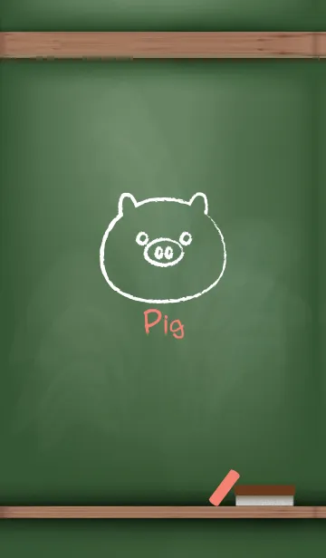 [LINE着せ替え] blackboard Pig 67の画像1