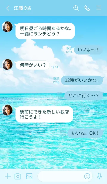 [LINE着せ替え] 心を浄化♪綺麗でクリアな海の画像4