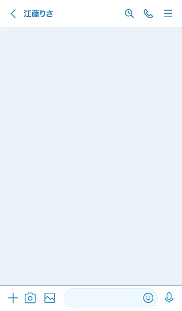 [LINE着せ替え] 手書きシンプル (ハート) - ブルー 02の画像3