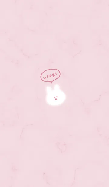 [LINE着せ替え] マーブルとうさぎ♥ピンク06_1の画像1