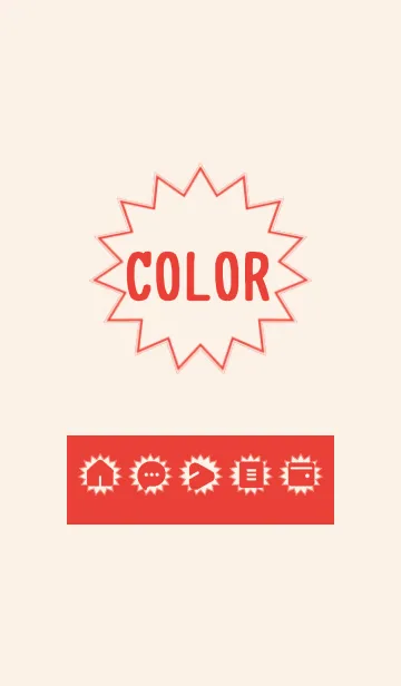 [LINE着せ替え] red color H09の画像1