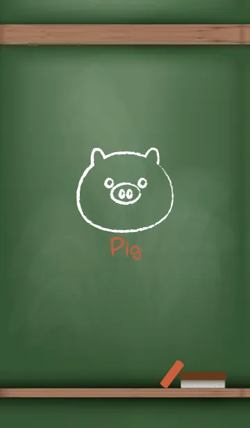 [LINE着せ替え] blackboard Pig 68の画像1