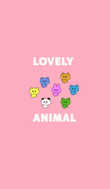 [LINE着せ替え] Lovely animal  #ぴんくの画像1