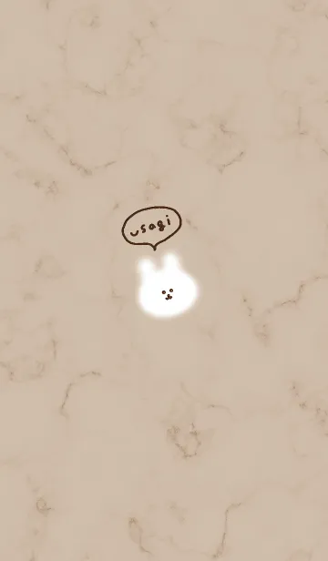 [LINE着せ替え] マーブルとうさぎ♥ブラウン03_1の画像1