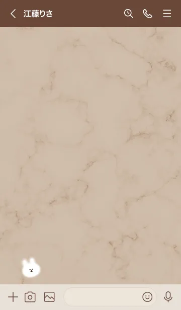 [LINE着せ替え] マーブルとうさぎ♥ブラウン03_1の画像3