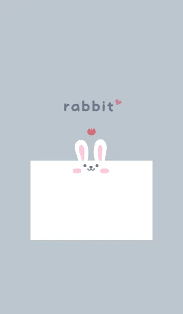 [LINE着せ替え] うさぎ.チューリップ[くすみブルー]の画像1